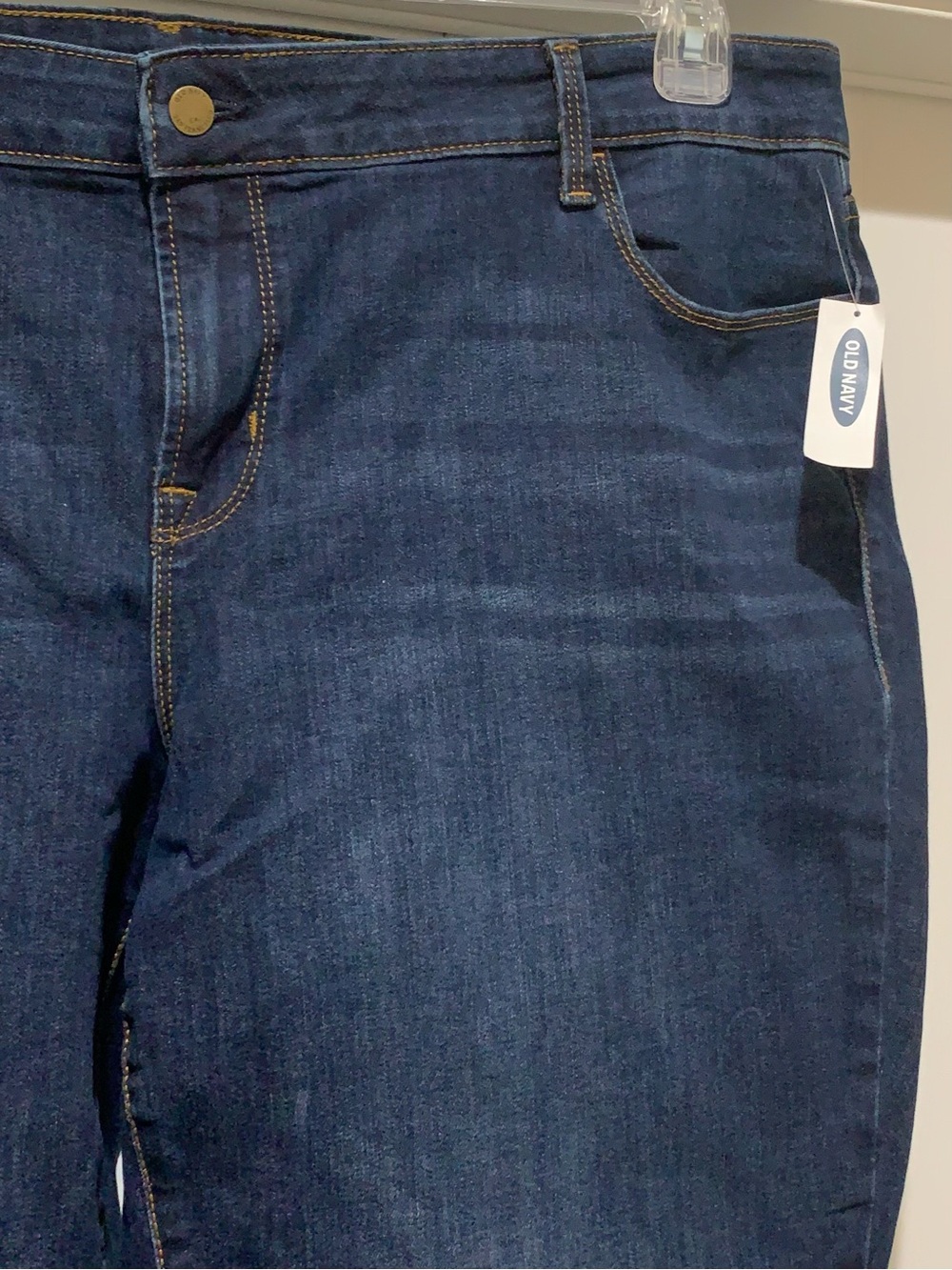 Old Navy Rockstar Super Skinny style Denim Jeans dark indigo wash 22W NWT - Picture 5 of 9